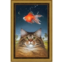 Постер "Мечты о золотой рыбке", 30 см х 40 см артикул 7761b.
